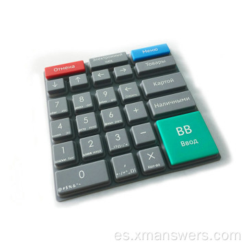 Botón de teclados de caucho de silicona con grabado láser para POS